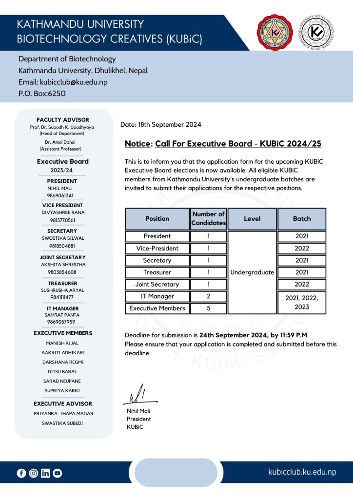 Election notce 1 | KUBiC